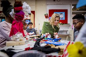 Queen Maxima Visits Mobiel Primary School - Amsterdam