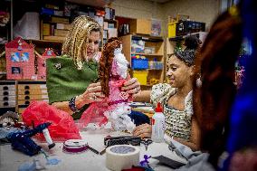 Queen Maxima Visits Mobiel Primary School - Amsterdam