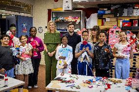 Queen Maxima Visits Mobiel Primary School - Amsterdam