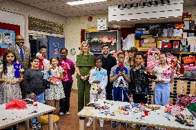 Queen Maxima Visits Mobiel Primary School - Amsterdam