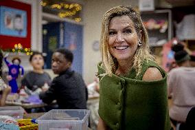Queen Maxima Visits Mobiel Primary School - Amsterdam