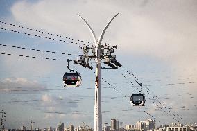 Firefighter evacuation exercice on urban cable car - Limeil-Brevannes