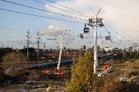 Firefighter evacuation exercice on urban cable car - Limeil-Brevannes