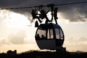 Firefighter evacuation exercice on urban cable car - Limeil-Brevannes