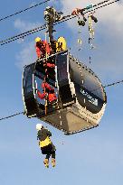 Firefighter evacuation exercice on urban cable car - Limeil-Brevannes