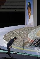 Memorial ceremony for Japanese baseball legend Nagashima