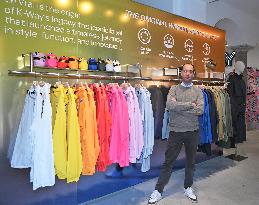 Luca Lo Curzio At K-Way Store Opening - Milan