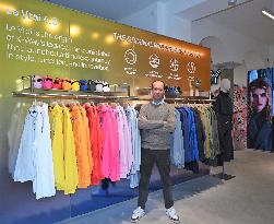 Luca Lo Curzio At K-Way Store Opening - Milan