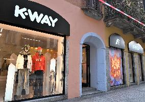 Luca Lo Curzio At K-Way Store Opening - Milan