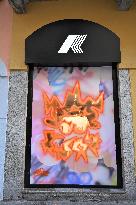 Luca Lo Curzio At K-Way Store Opening - Milan