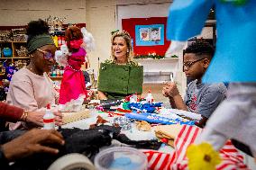 Queen Maxima Visits Mobiel Primary School - Amsterdam