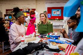 Queen Maxima Visits Mobiel Primary School - Amsterdam