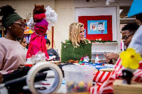 Queen Maxima Visits Mobiel Primary School - Amsterdam
