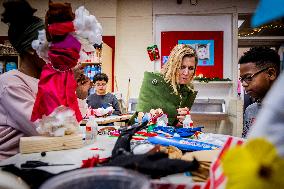 Queen Maxima Visits Mobiel Primary School - Amsterdam