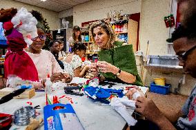 Queen Maxima Visits Mobiel Primary School - Amsterdam