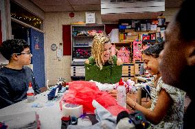 Queen Maxima Visits Mobiel Primary School - Amsterdam