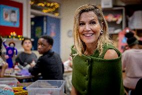 Queen Maxima Visits Mobiel Primary School - Amsterdam
