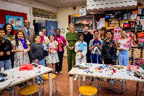 Queen Maxima Visits Mobiel Primary School - Amsterdam