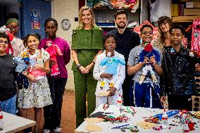 Queen Maxima Visits Mobiel Primary School - Amsterdam