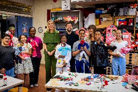 Queen Maxima Visits Mobiel Primary School - Amsterdam