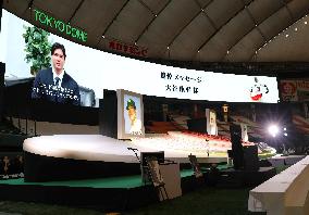 Memorial ceremony for Japanese baseball legend Nagashima
