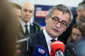 Gerald Darmanin visits La Sante Prison - Paris