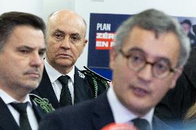 Gerald Darmanin visits La Sante Prison - Paris