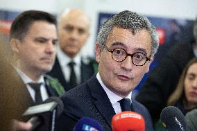 Gerald Darmanin visits La Sante Prison - Paris