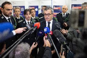 Gerald Darmanin visits La Sante Prison - Paris