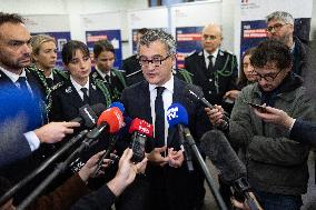 Gerald Darmanin visits La Sante Prison - Paris