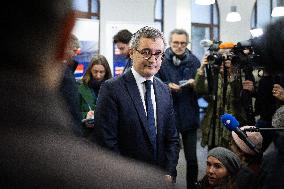 Gerald Darmanin visits La Sante Prison - Paris