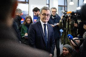 Gerald Darmanin visits La Sante Prison - Paris