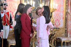 Spanish Royals At Royal Reception - Madrid