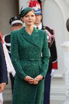 NO TABLOID - Prince Albert and Princess Charlene Welcome Portuguese President - Monaco