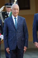 NO TABLOID - Prince Albert and Princess Charlene Welcome Portuguese President - Monaco