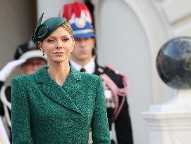 NO TABLOID - Prince Albert and Princess Charlene Welcome Portuguese President - Monaco
