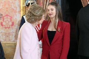 Spanish Royals At Royal Reception - Madrid