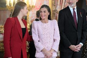 Spanish Royals At Royal Reception - Madrid