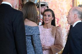 Spanish Royals At Royal Reception - Madrid