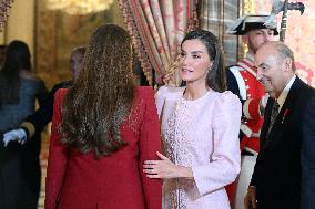 Spanish Royals At Royal Reception - Madrid