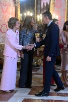 Spanish Royals At Royal Reception - Madrid
