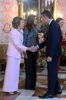 Spanish Royals At Royal Reception - Madrid