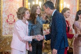 Spanish Royals At Royal Reception - Madrid