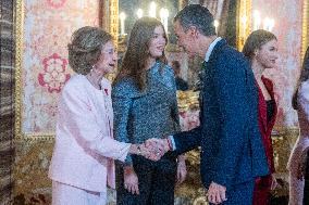 Spanish Royals At Royal Reception - Madrid