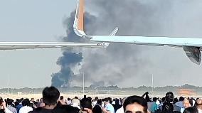 Indian Fighter Jet Crashes at Dubai Airshow
