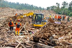 Landslide Hit A Residential Area in Pandanarum Village - Indonesia