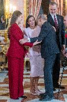 Spanish Royals At Royal Reception - Madrid