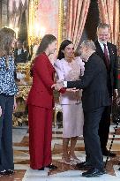 Spanish Royals At Royal Reception - Madrid