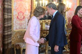 Spanish Royals At Royal Reception - Madrid