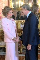 Spanish Royals At Royal Reception - Madrid